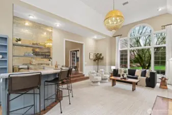 Modern upgrades include whole-home air conditioning, heated bathroom floors, EV-ready garage wiring, & smart home features controlling thermostat, irrigation, lighting & garage access.