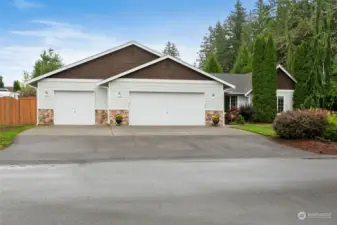 3 Car garage with plenty of parking