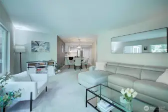 Living room look back toward kitchen