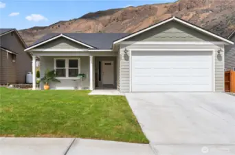 Covered front porch. Mountain views