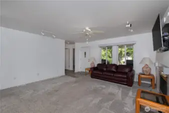 Family room looking towards front door