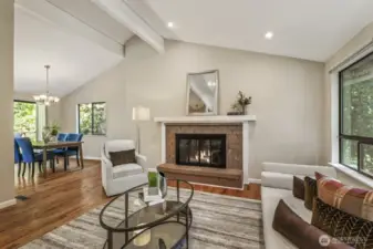 Cozy fireplace