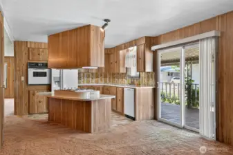 Enjoy the natural light through the large sliding glass door!