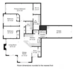 Thoughtfully designed layout with Spacious Primary Suite with walk-in-closet & large ensuite bathroom, 2 more bedrooms, another full bath, open kitchen & dining, pantry, & convenient laundry plus attached one car garage.