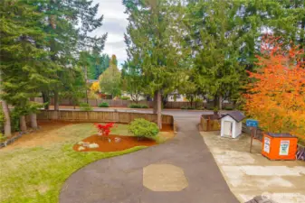 Large front yard and ample parking