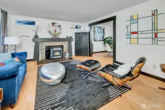 All bamboo hardwood flooring throughout gives each room a lot of character.