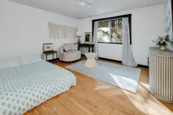 Primary suite on upper level. Connects to upper level bath.