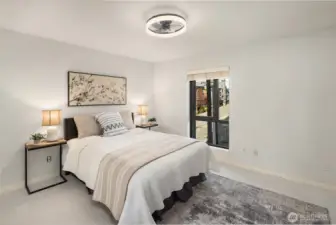 Spacious primary bedroom