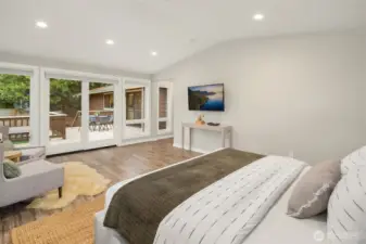 Primary has access to back deck + yard