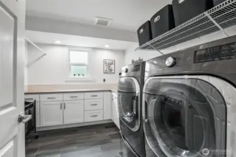 Huge efficient laundry room