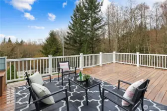 Impressive Trex deck with stunning views and sunlight