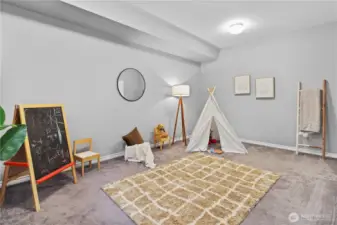 Bonus room use as play area or gym!