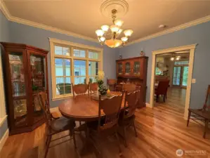 Spacious formal dining area with tons of natural lighting!