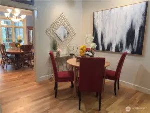 formal dining area and casual dining area.
