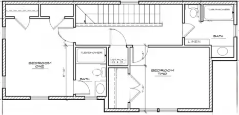 Each bedroom has its own bathroom.