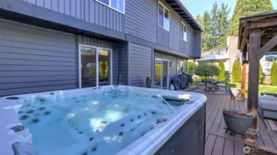 Unwind in your own private hot tub oasis