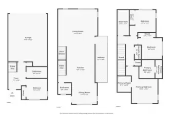 3-story townhome with office or bedroom on main floor and bathroom.