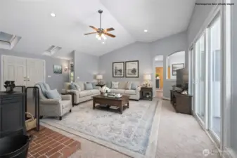 Virtually staged- There is a passthrough to kitchen