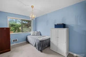 The second bedroom also has a double closet.