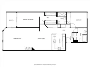 Floorplan for Unit #204.