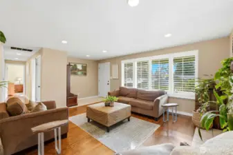 South facing windows provide abundant natural light.