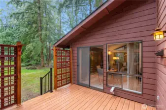 Multiple access points to outdoor living spaces.