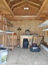 Shed w/ storage loft.
