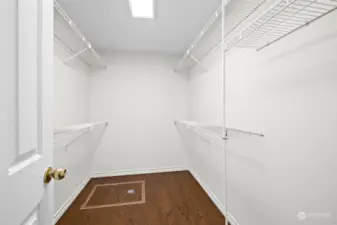 Large walk-in closet will hold all your personal storage needs.