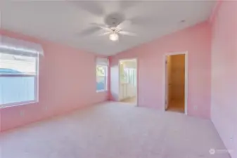 Primary Bedroom looking into Bathroom & Walk-in Closet