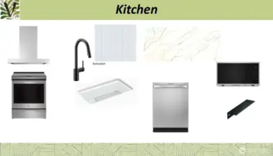 Appliances and kitchen. Provided for general reference.