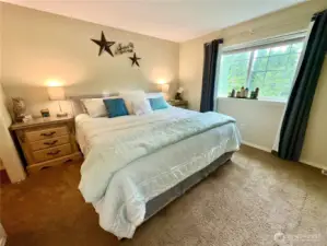 Primary Bedroom is spacious with large Closet, sumptuous 5-pc Bath w/ soaking Tub & separate Shower, dual vanity +adjoining Bonus Room/Workout/Den.