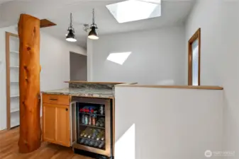 Breakfast nook with built in Wine Refrig