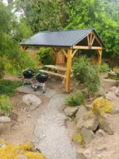 Gazebo with the BBQ Grills