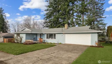 Extra big garage with shop space and tons of extra room to park in the driveway - or in front of the house.