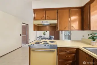 This shows how far the room goes towards the bedrooms.