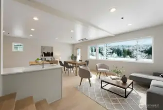 Virtually staged main level