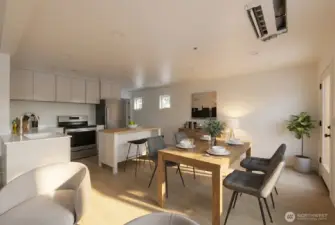 Virtually staged main level