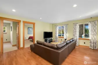 Two more bedrooms off the family room.