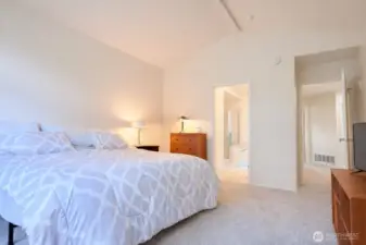 Primary bedroom has an attached 5-piece bathroom.