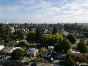If you could fly, and you flew straight up from the roof of this home, this would be your view