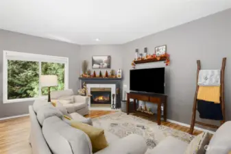 Living room w/gas fireplace.