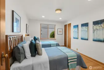 2nd Bedroom, perfect for the little ones to catch some Z's. Ample storage with 3 large closets.