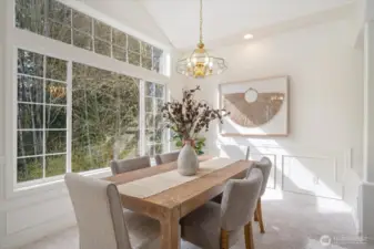 Large Dining Room with view of the yard