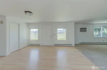 Large, airy front entry