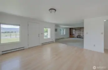 This open space could accommodate a fabulous kitchen expansion...?