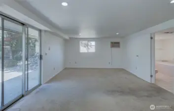 Primary suite is large, bright and has its own access to the back yard!