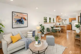 Open and bright main floor with powder room on the same floor!
