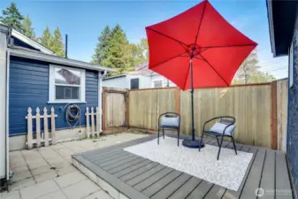 Enjoy outdoor living on the elevated deck—perfect for morning coffee, evening gatherings, or soaking in the peaceful surroundings.