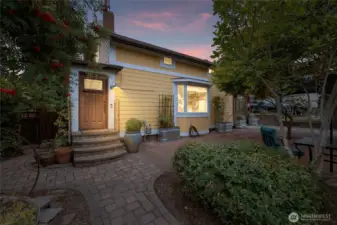 Charming front entry.