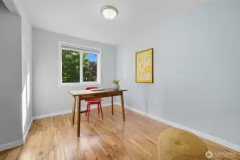 3rd bedroom staged as an office.